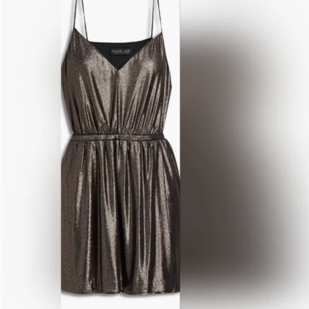 Rachel Zoe Metallic Jersey Mini Dress